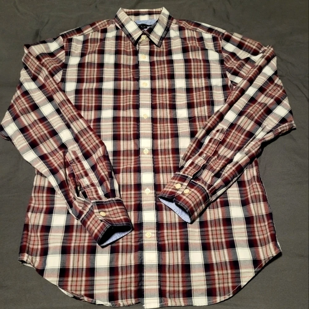 Banana Republic Mens Soft Washed Tailored Slim Fit Button Down Shirt Medium